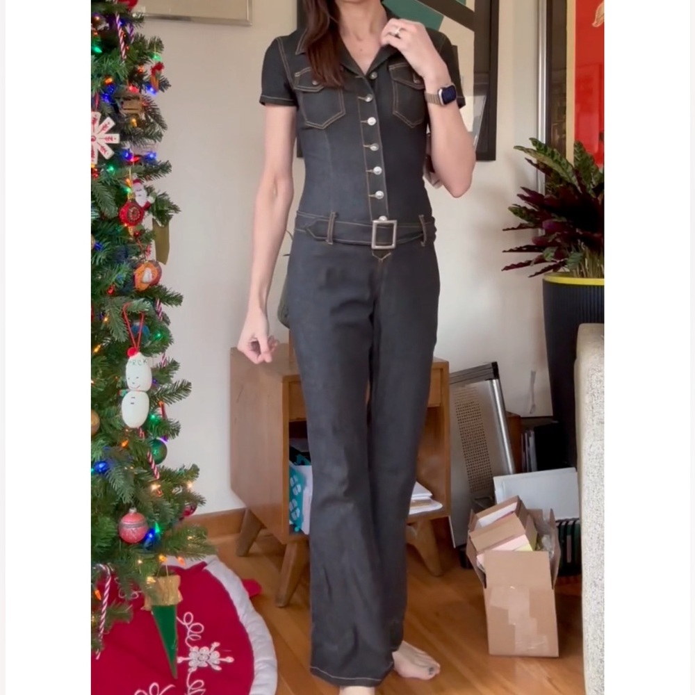 NWT XOXO Y2K Vintage Denim Jumpsuit Size 5/6 Runs Small